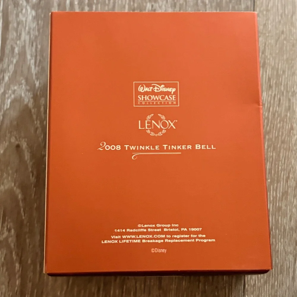 Lenox Disney 2008 Twinkle Tinker Bell Annual Ornament PorcelainCrystal Christmas